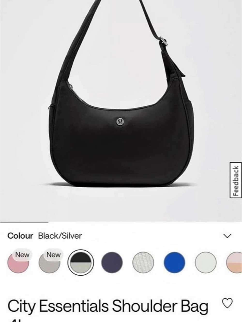 lululemon City Essentials Shoulder Bag 4L Black